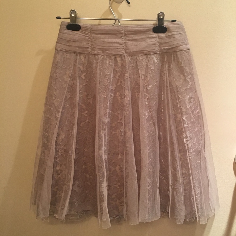 NWOT Pins & Needles Silver Skirt size Small