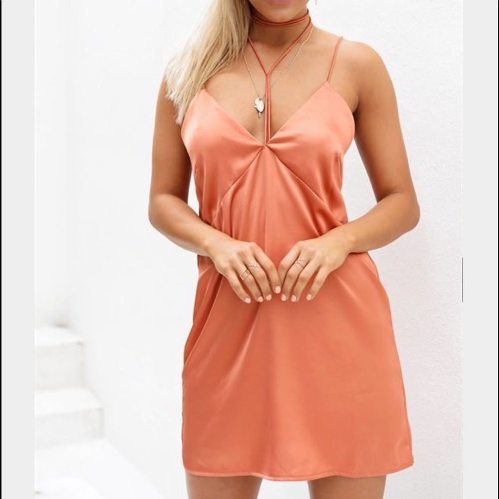 NWT Sabo RUST Slip Dress