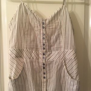 Striped button up Free People tank