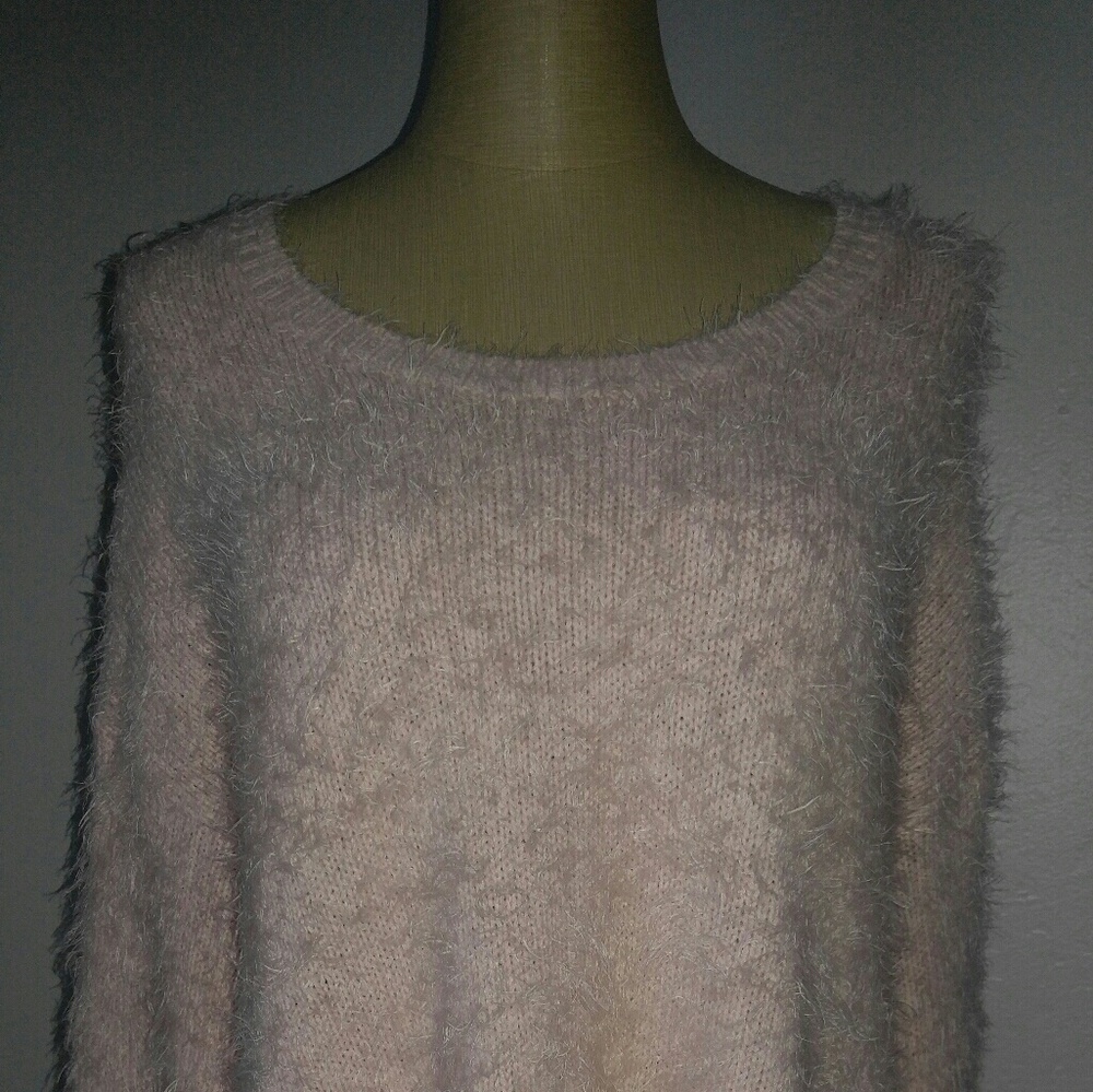Pink fuzzy sweater