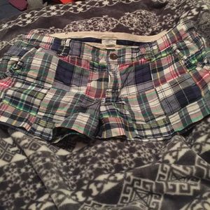AE plaid shorts
