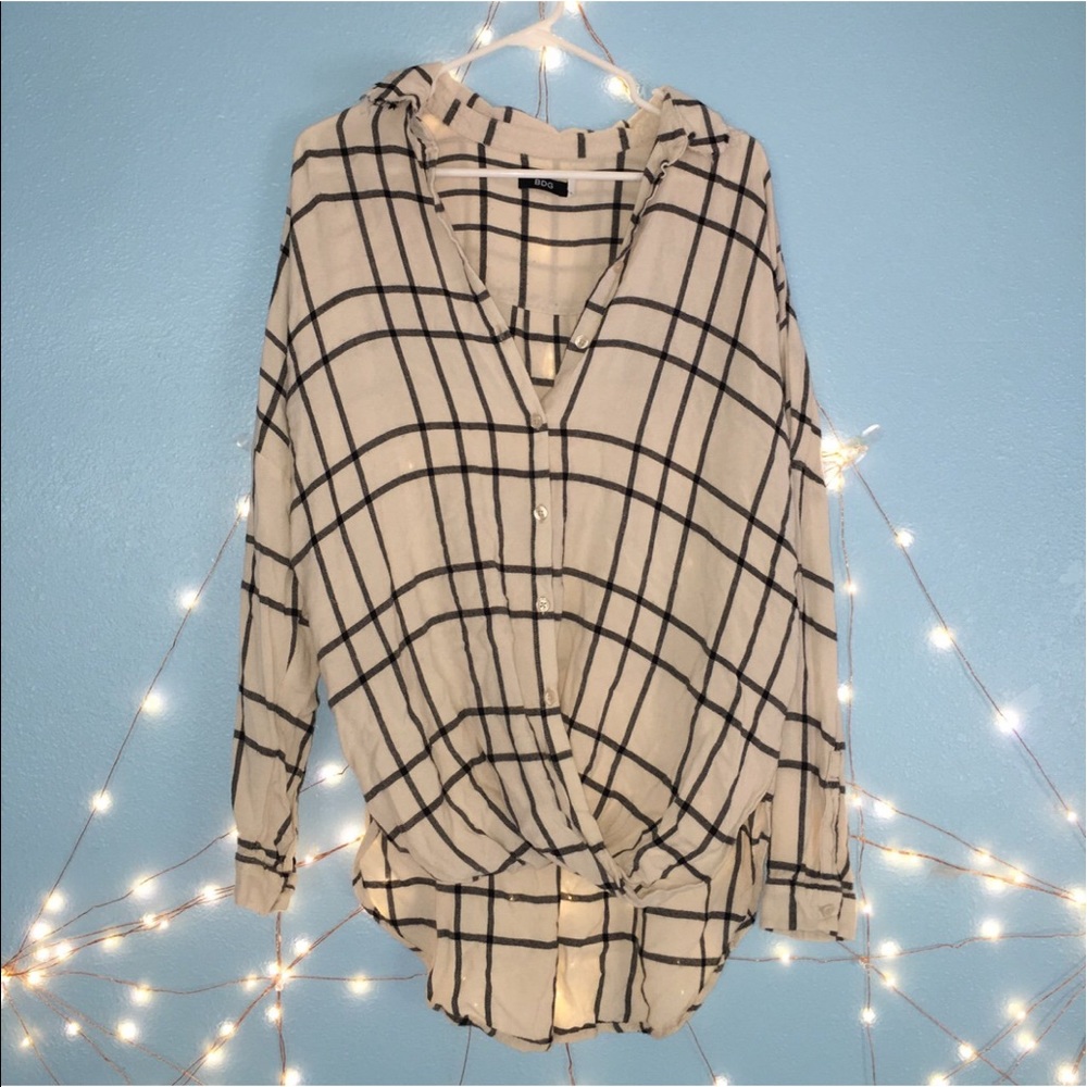 Urban Outfitters Plaid Blouse