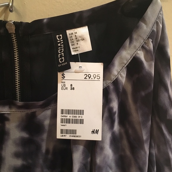 NWT H&M Tie Dye Hi Lo Skirt size 8 - Picture 4 of 4