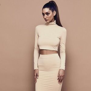 NWT Bossa "Contour" High Neck Top Long Sleeve