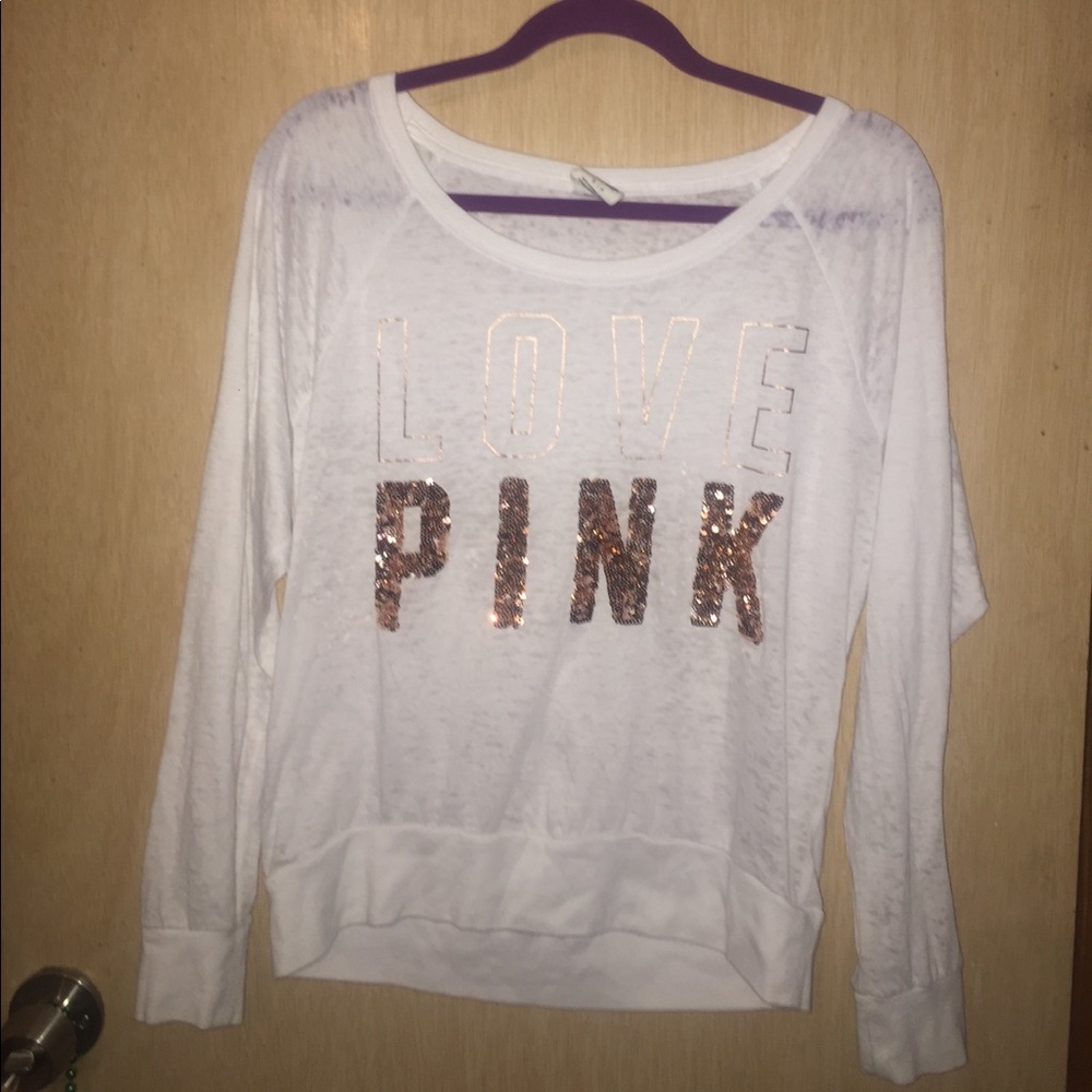 VS Pink rare love pink l/s tee 💕