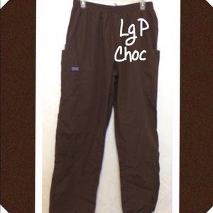 Cherokee Workwear Pull-on Scrub Pants PLg Choc