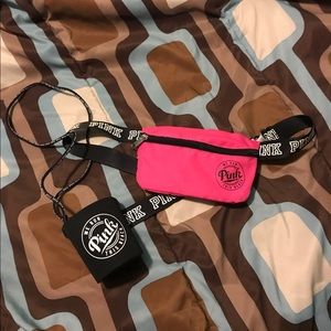 Victoria's Secret Pink fanny pack and Koozie set