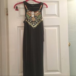 Express Sleeveless Body Con Dress Aztec Sequin