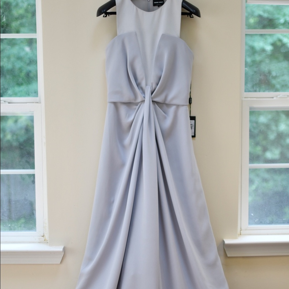 Giorgio Armani light gray gown
