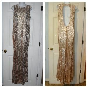 Flash Sale! Gold sequin sleeveless dress