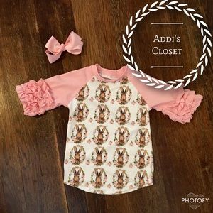Children's Rabbit Ruffle shirt