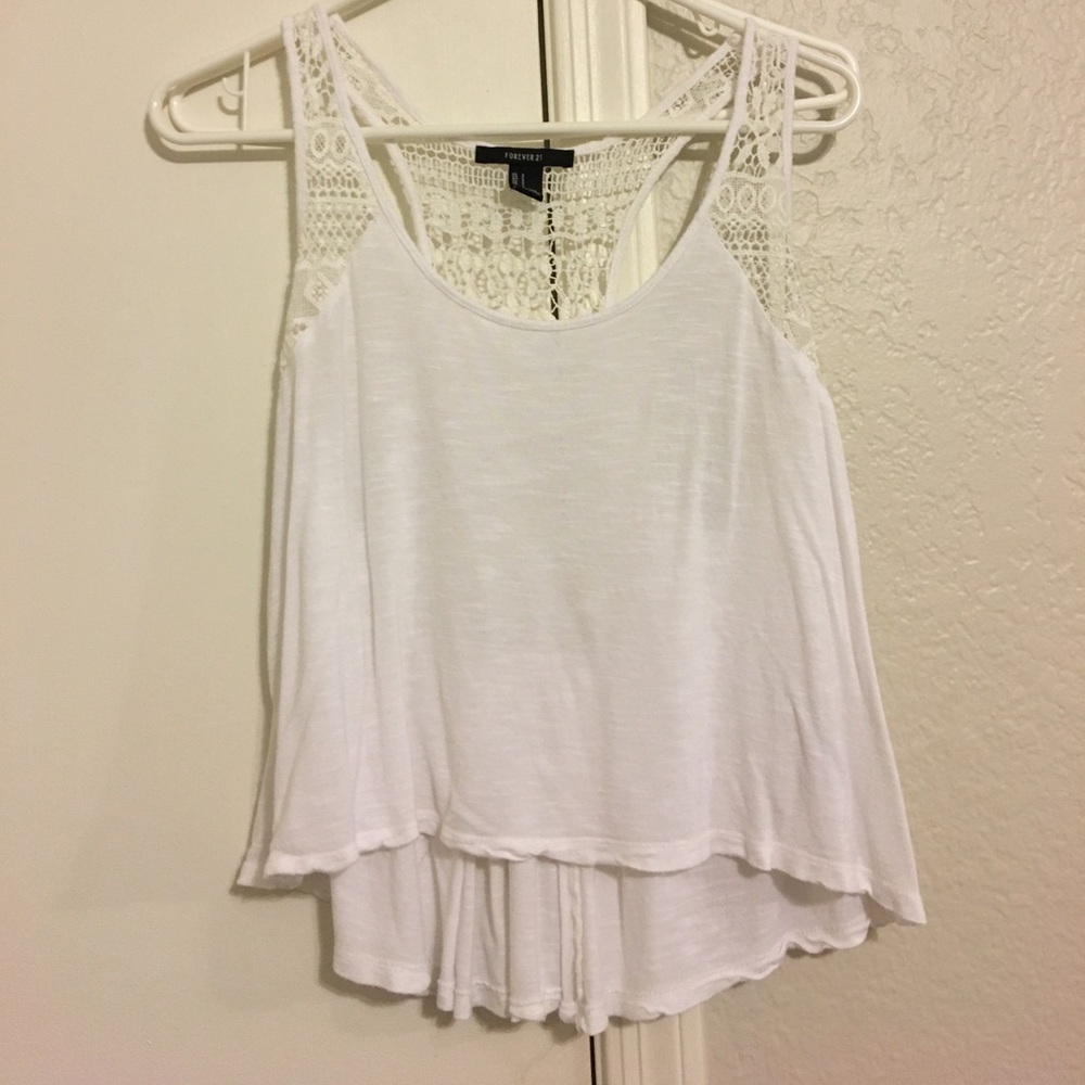 White/cream tank top from forever 21