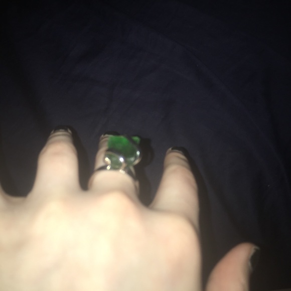 Green seaglass ring - Picture 2 of 4