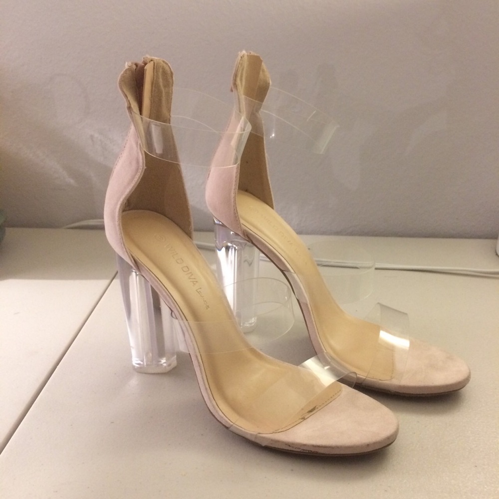 Clear Block Heels - image 1