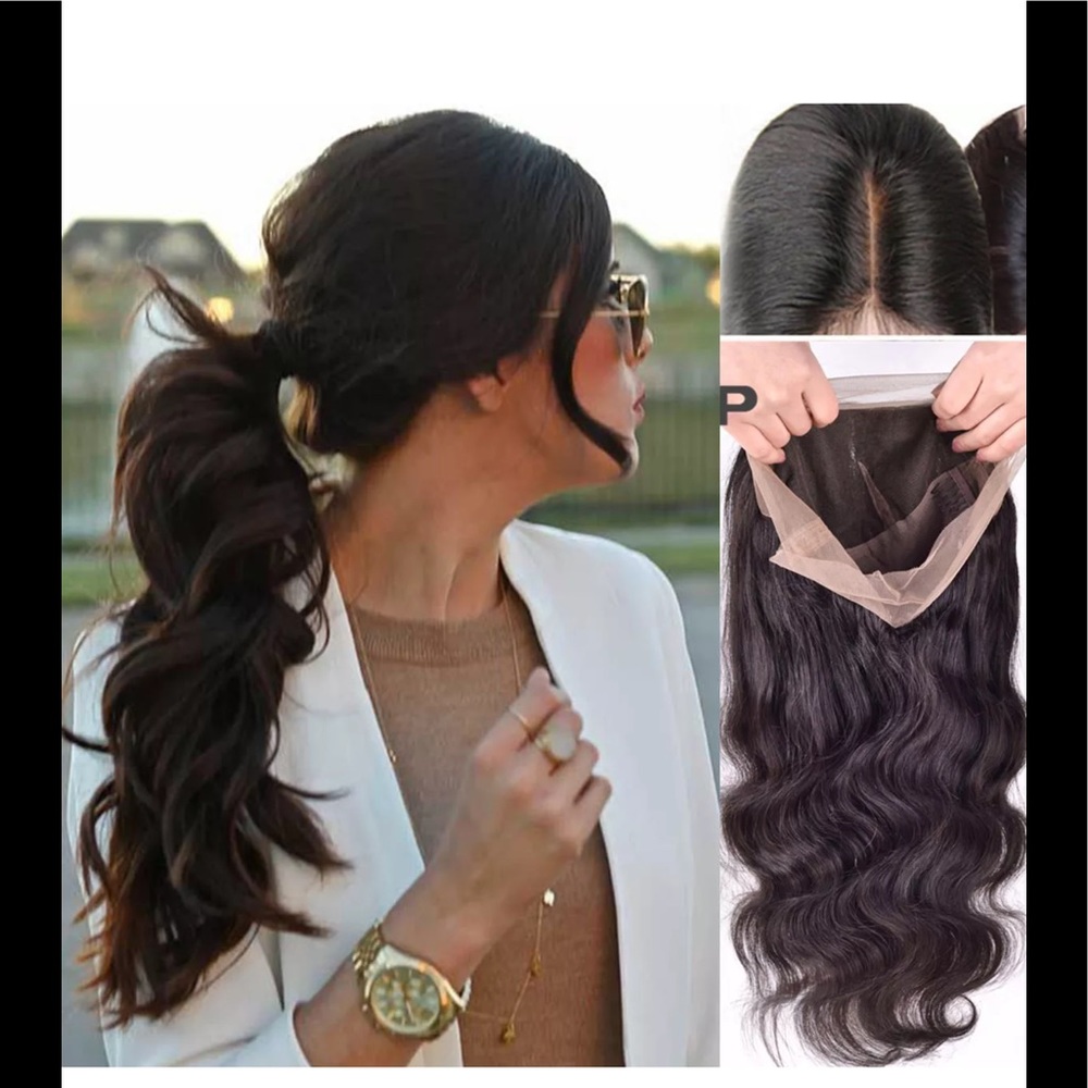 🚫sold🚫360 full lace remy human hair wig 16 brown