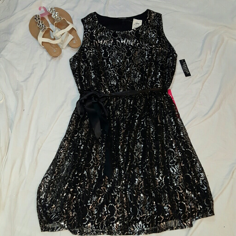 Black and Silver Sparkly Dress