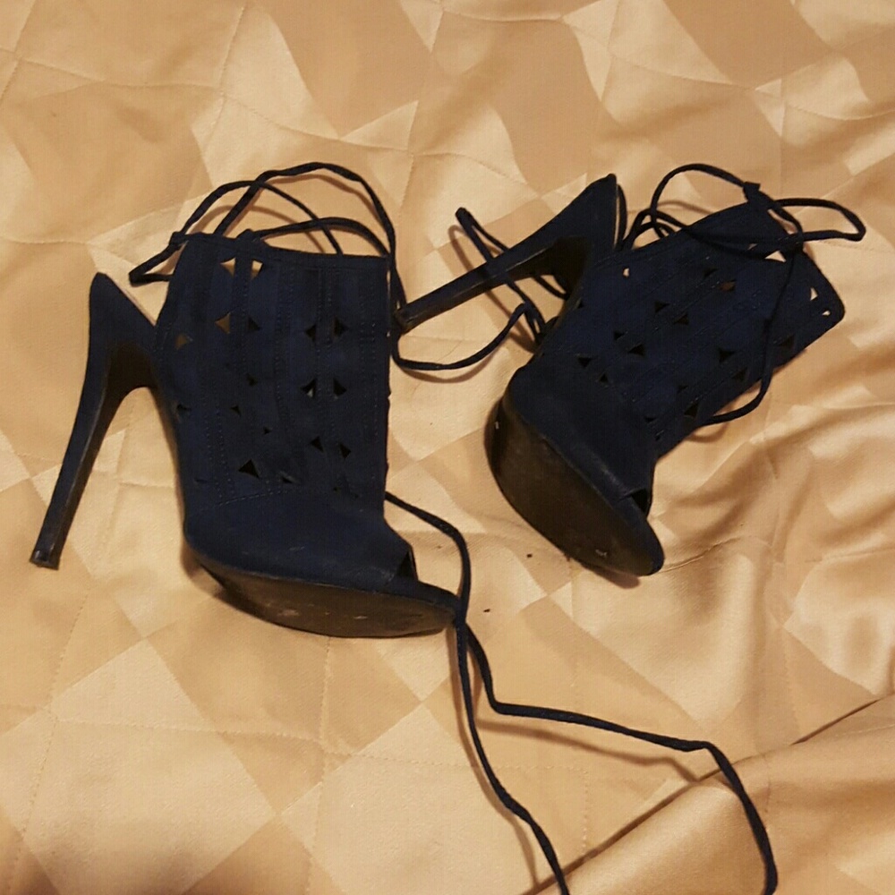 JustFab blue heels