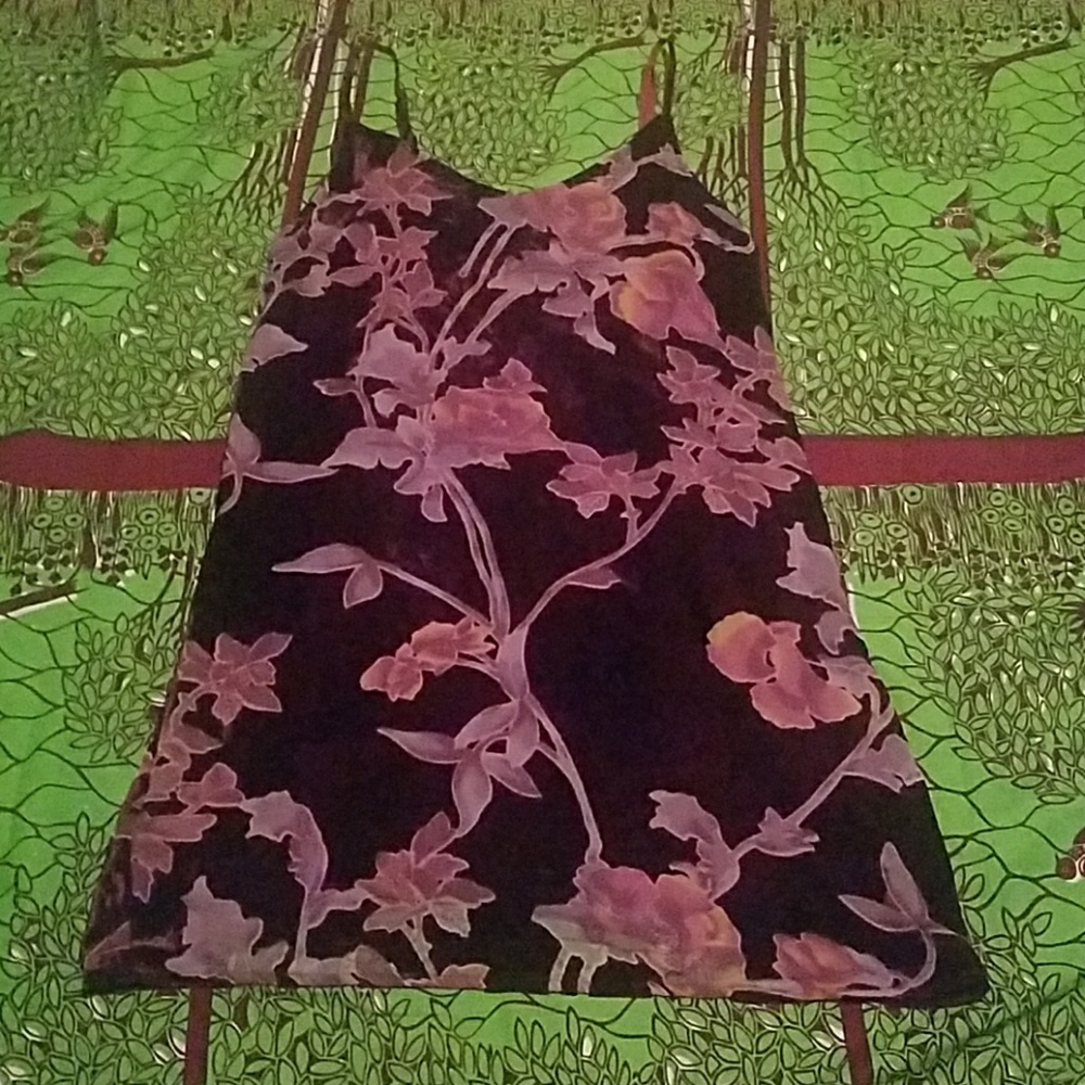 Velvet floral dress