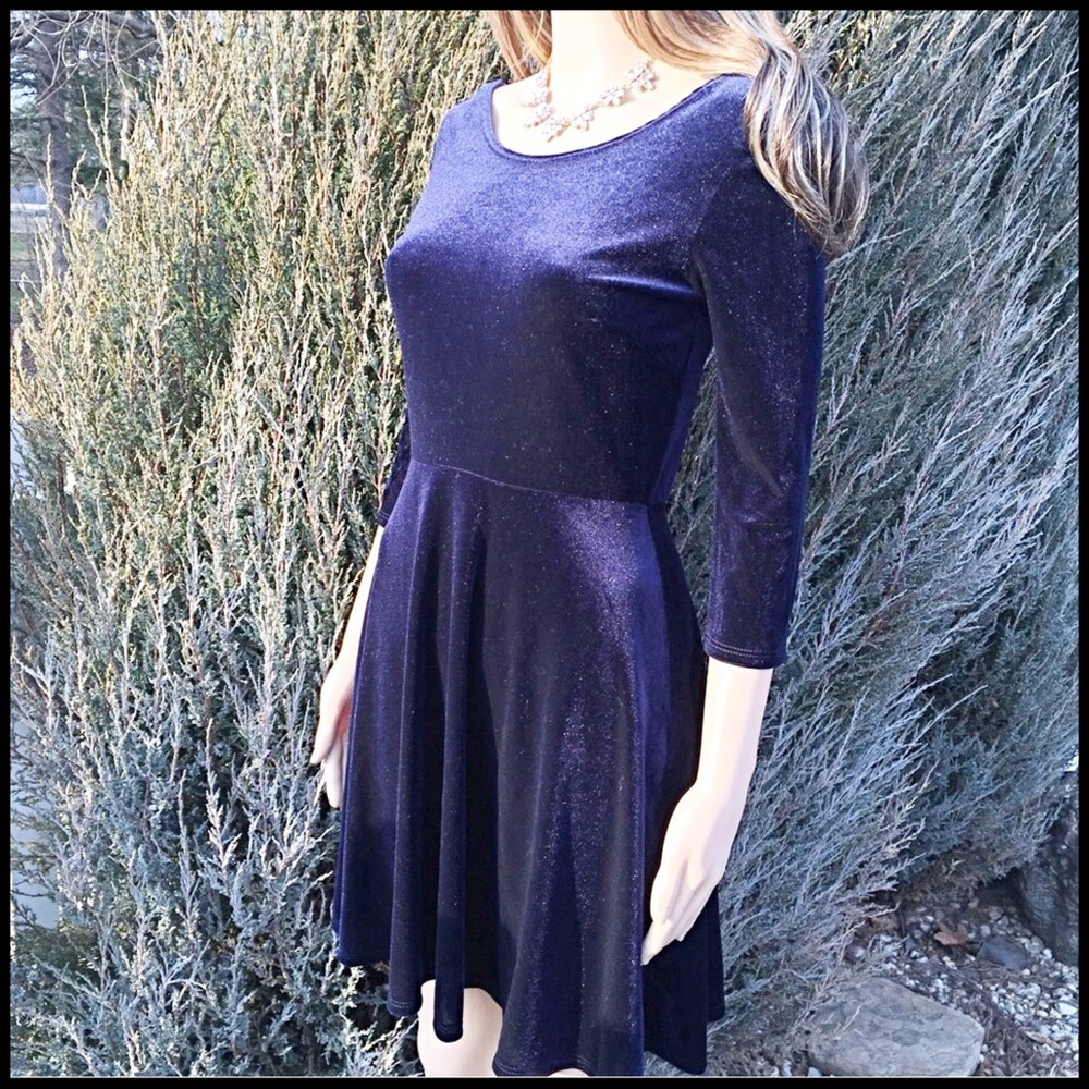 Velvet Swing Dress; - Picture 2 of 5