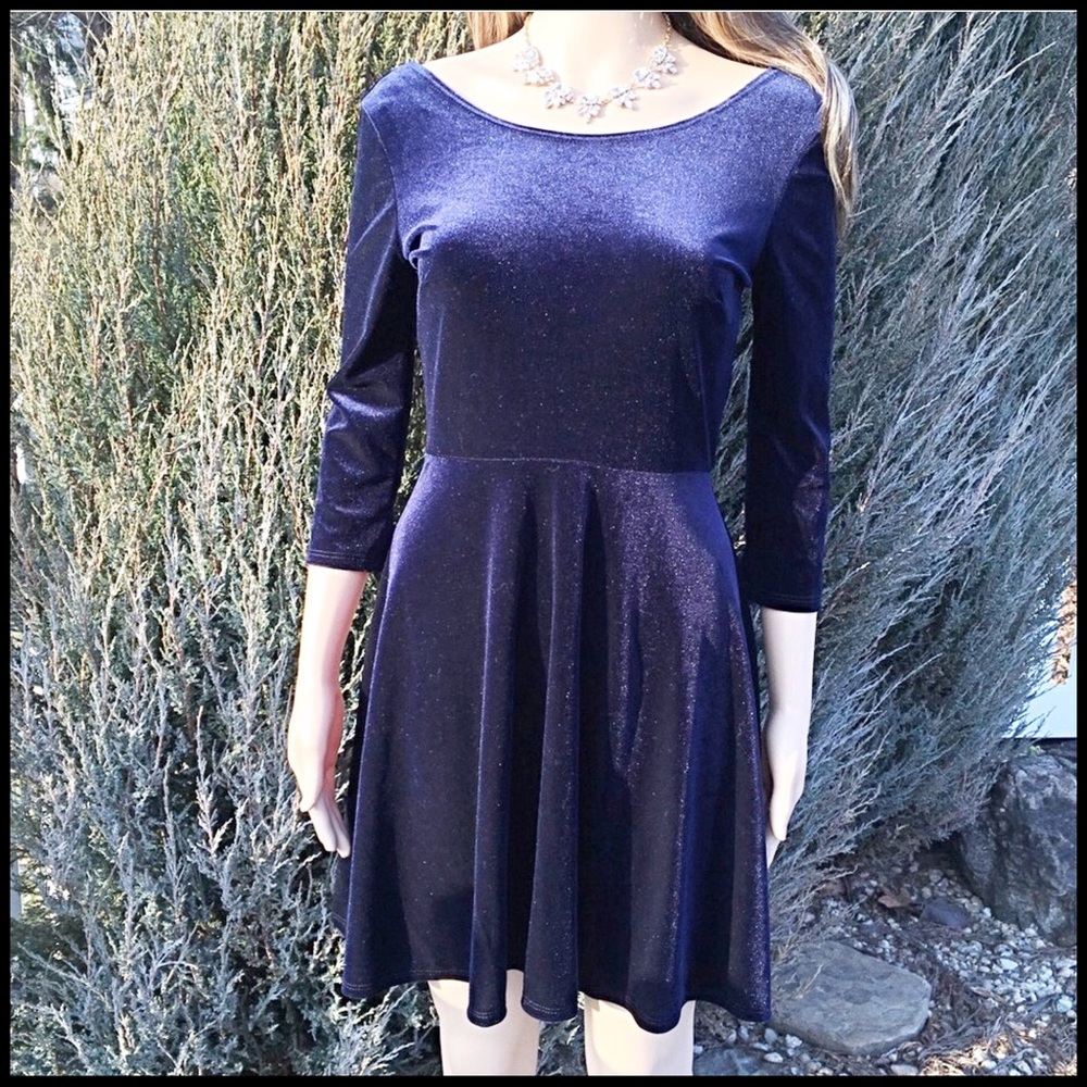 Velvet Swing Dress; - Picture 3 of 5