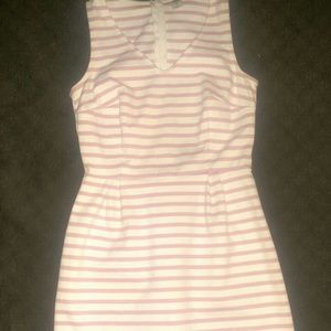 Old Navy pink and white stripped dress XS