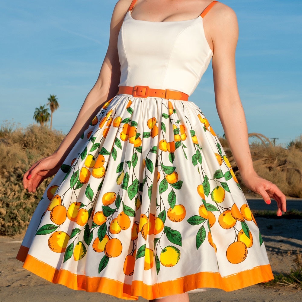 Xs Orange jenny dress Pinup Girl Clothing