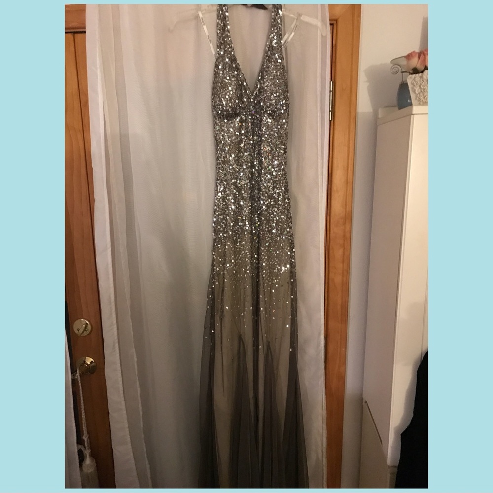 Gorgeous Bling Sequence Silver And Gray Dress - image 1