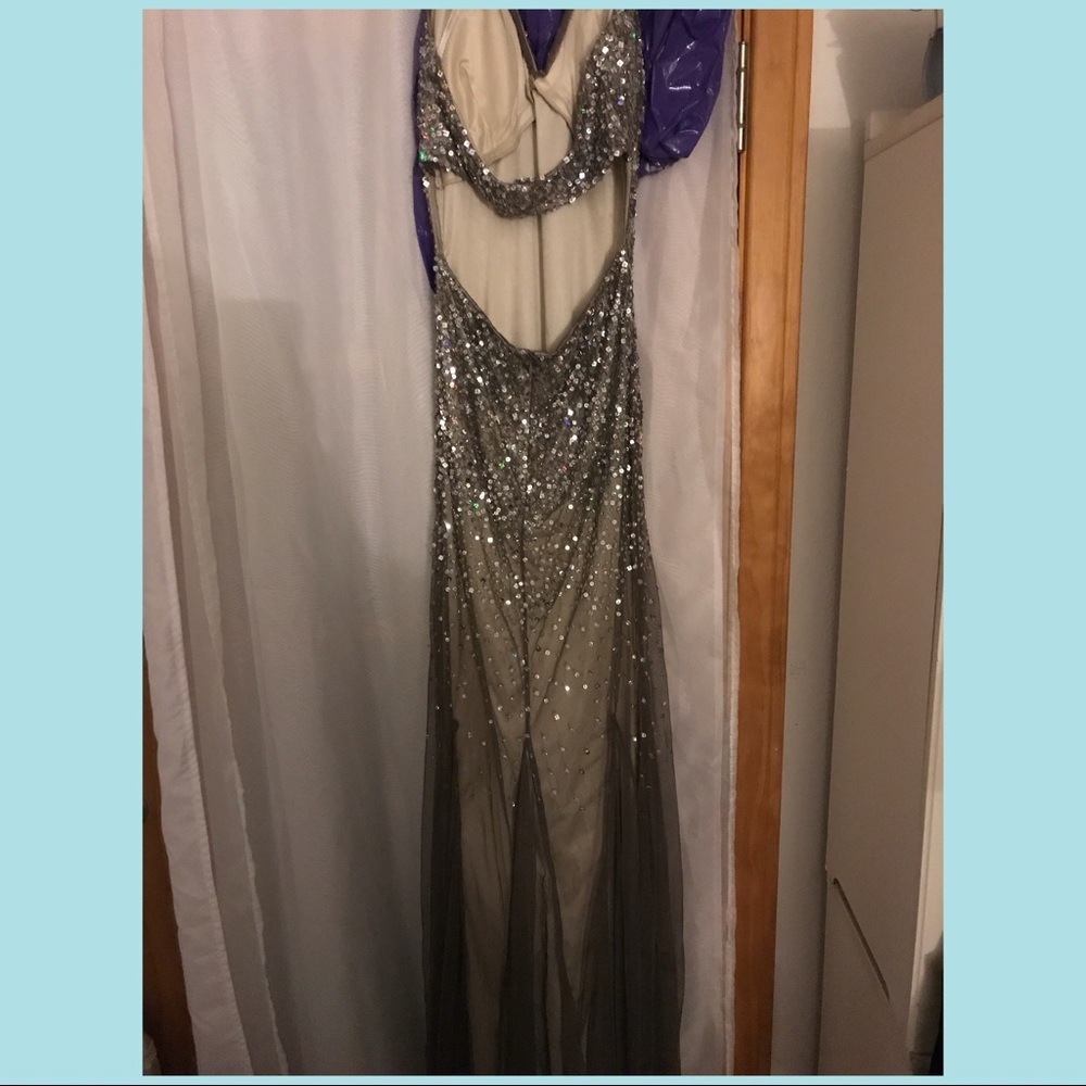 Gorgeous Bling Sequence Silver And Gray Dress - image 2