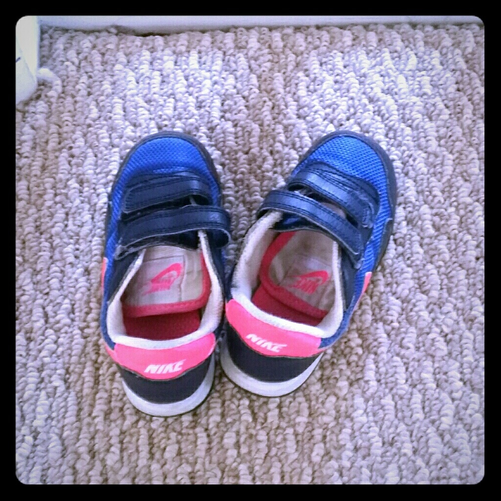 Nike pink and blue sneakers