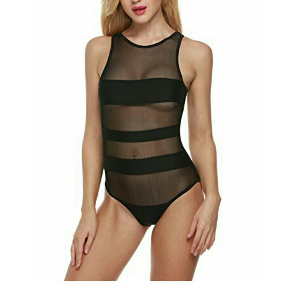 Black Mesh Monokini sexy swimwear