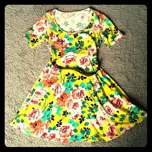 Yellow floral dress