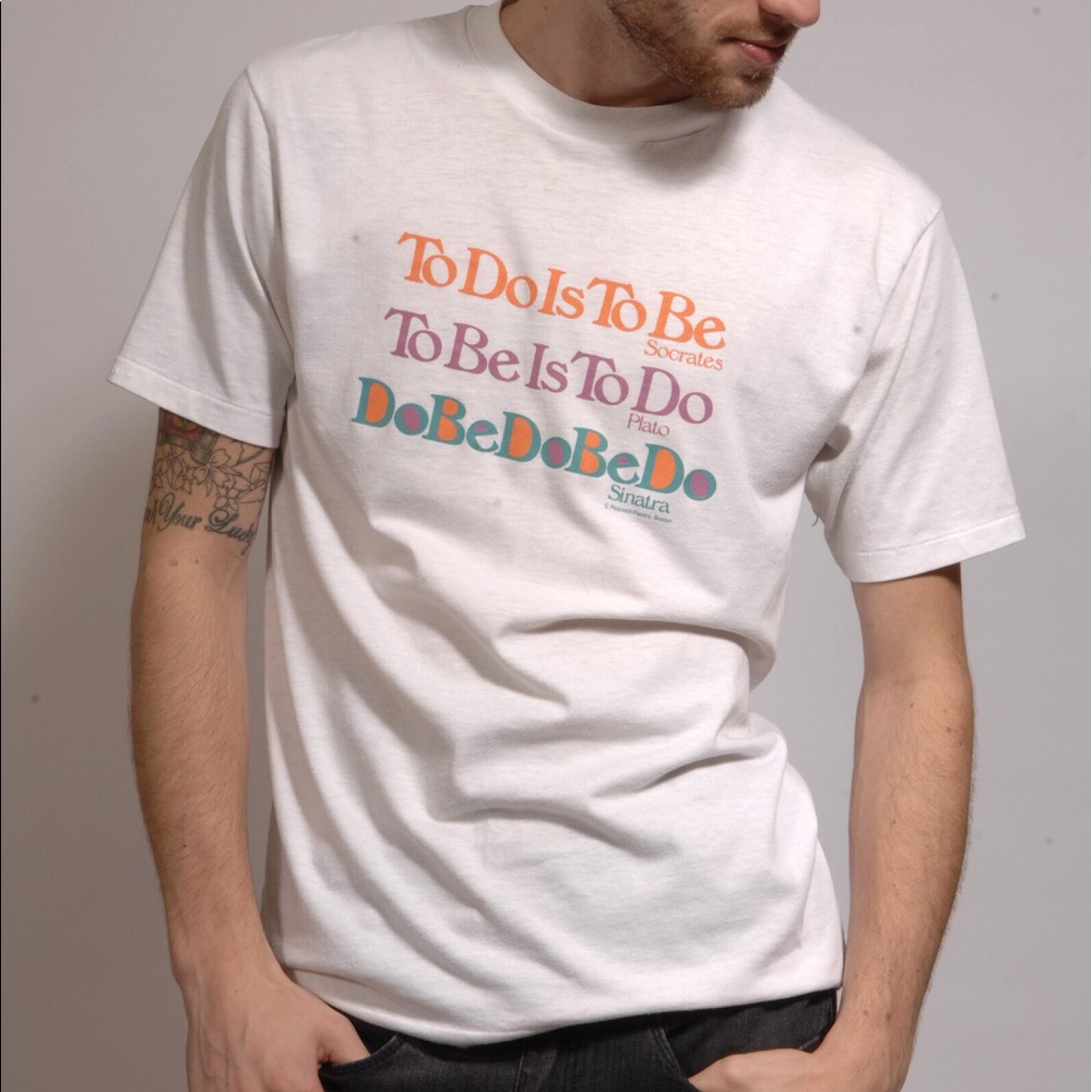 Vintage t-shirt (Socrates, Plato, Sinatra)