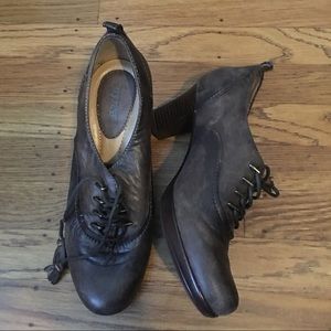 Earth Pannikin Leather Shoes, Lace up Booties 7.5