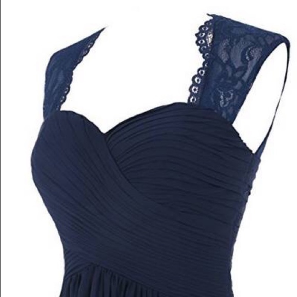Never worn, sz 8 navy bridesmaid floorlength dress