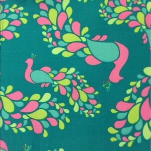 LuLaRoe neon peacock TC leggings