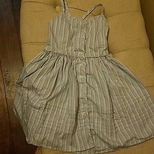 Blue and white dress