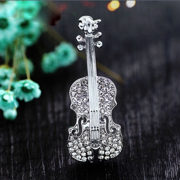 Stunning Vintage-Style Brand New Violin Brooch - Picture 2 of 2