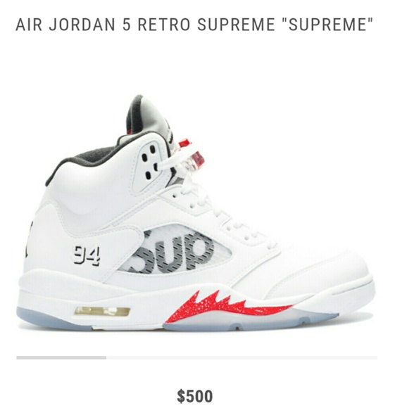 Nike Air Jordan 5 X Supreme - Picture 4 of 4