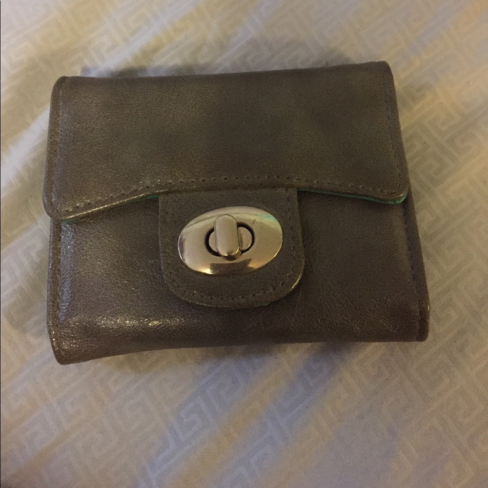Gray and Teal wallet
