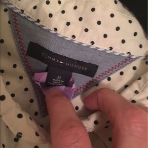 Tommy Hilfiger Polka Dot Button Down; size Medium