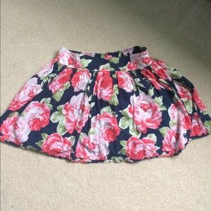 Navy Floral Abercrombie & Fitch Skirt L