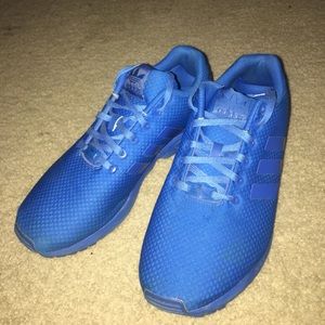 All blue Adidas ZX Flux