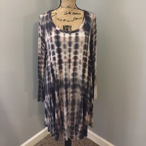 Mineral Wash Long Sleeve Dress