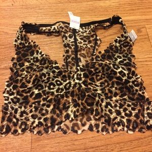 VS PINK CHEETAH TRIANGLE BRALETTE SIZE M