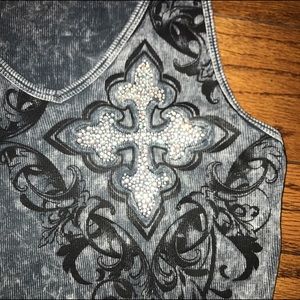 XL Vocal Rhinestone Bling Tank Biker Tank