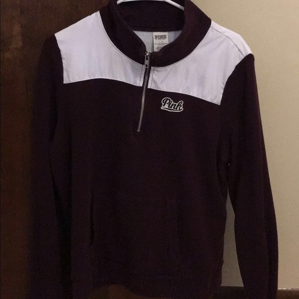 PINK Sweater Quarter Zip Up