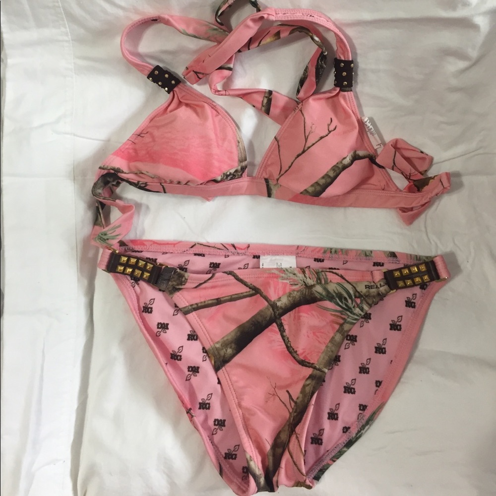 Real Tree pink bikini