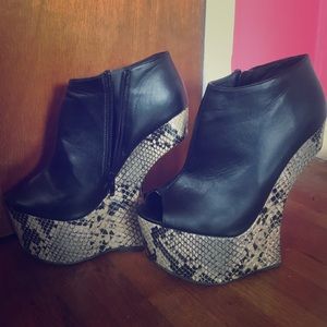 Snakeskin heels
