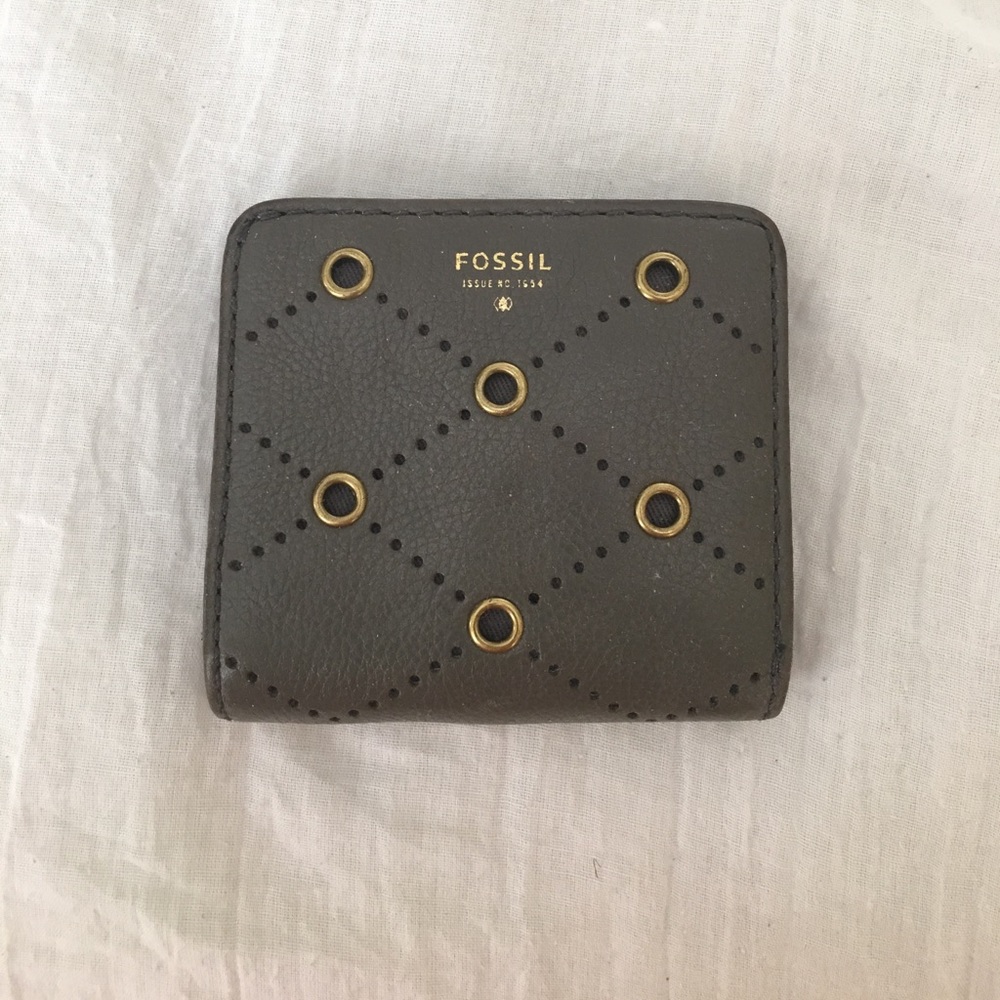 Grey Fossil wallet