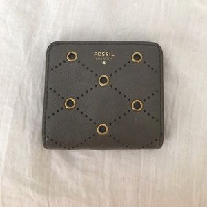Grey Fossil wallet